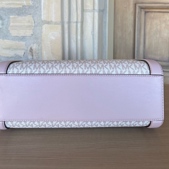 MICHAEL KORS KALI MD SATCHEL SHOULDER BAG + IPAD CASE MK ROSE GOLD WHITE PINK - Picture 5 of 14